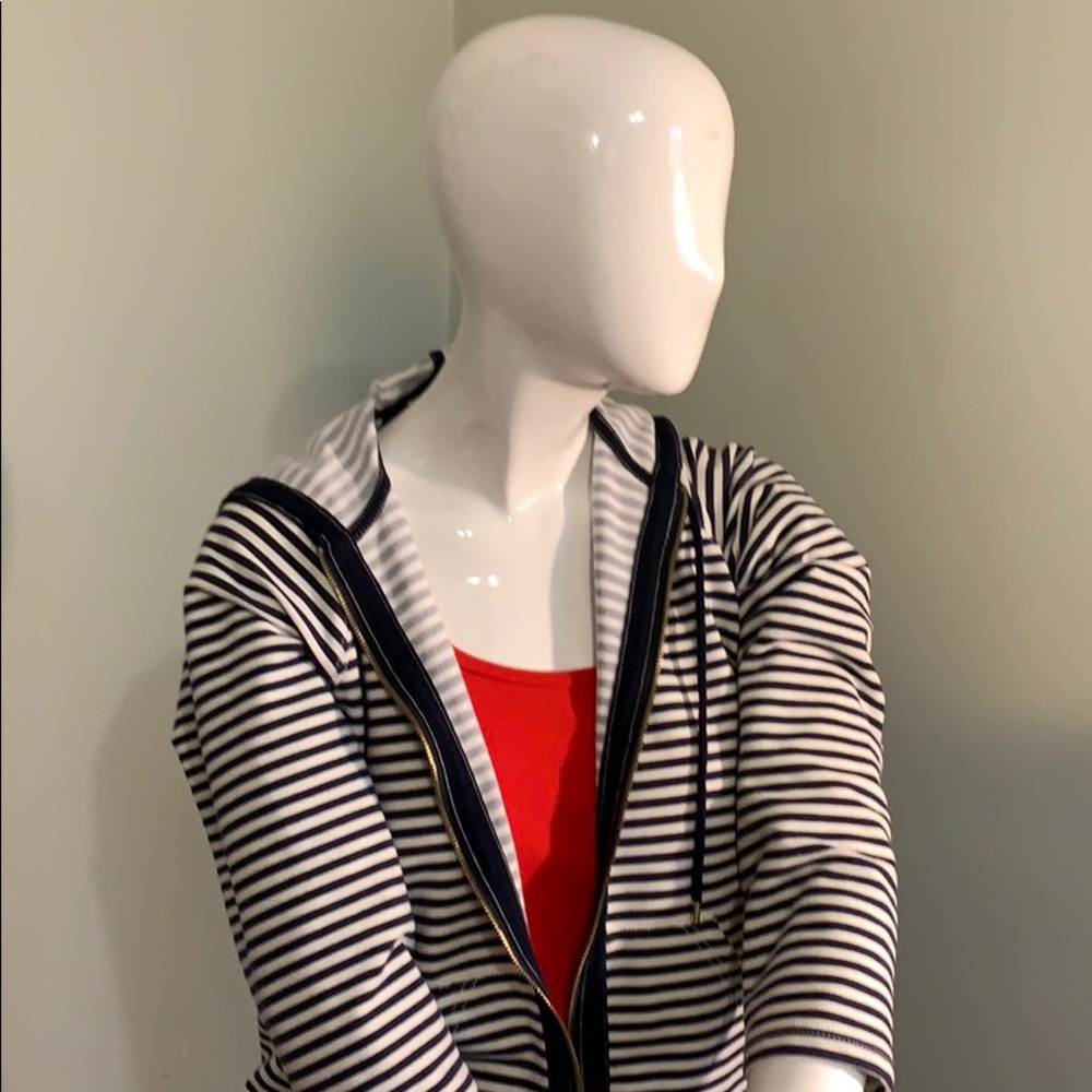 Two piece nautical striped skirt and jacket